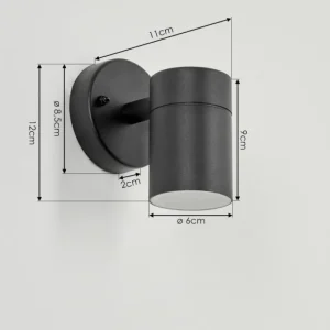 hofstein Applique murale d'extérieur Corneda Noir, 1 lumière* Lampes Modernes
