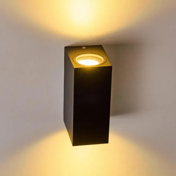 hofstein Applique murale d'extérieur Nordborg LED Noir, 2 lumières* Lampes Modernes