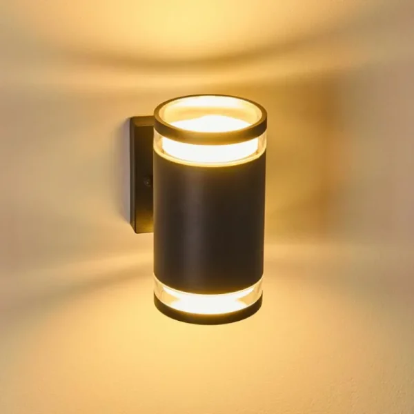hofstein Applique murale d'extérieur Macoupin Noir, 2 lumières* Lampes Modernes