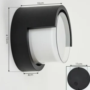 hofstein Applique murale d'extérieur Vurey LED Noir, 1 lumière* Lampes Modernes