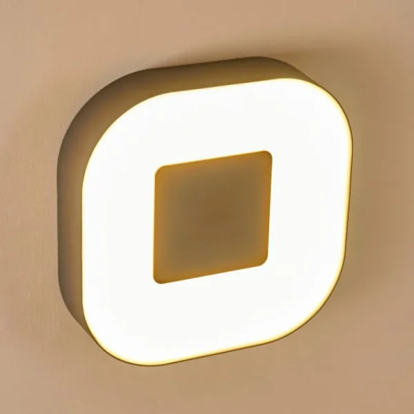 hofstein Applique murale d'extérieur Feldsted LED Argenté, 1 lumière, Changeur de couleurs* Lampes Modernes