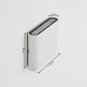 hofstein Applique murale d'extérieur Tammisaari LED Transparent, Blanc, 1 lumière* Lampes Modernes