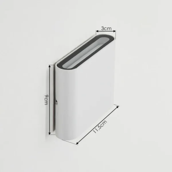 hofstein Applique murale d'extérieur Tammisaari LED Transparent, Blanc, 1 lumière* Lampes Modernes