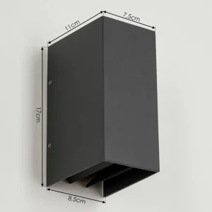 hofstein Applique murale d'extérieur Hoods LED Anthracite, 2 lumières* Lampes En Verre