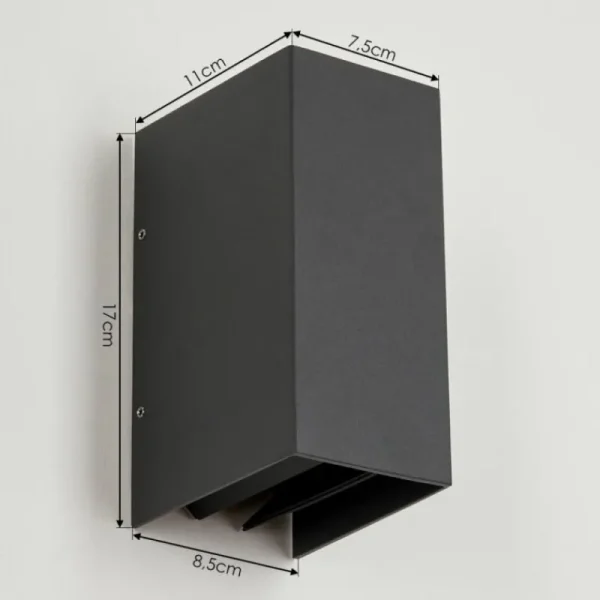 hofstein Applique murale d'extérieur Hoods LED Anthracite, 2 lumières* Lampes En Verre