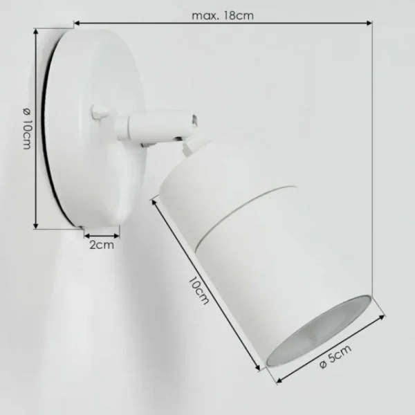 hofstein Applique murale d'extérieur Aketohoin LED Blanc, 1 lumière* Lampes En Verre