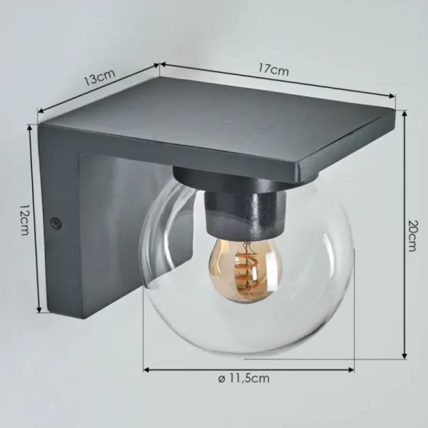 hofstein Applique murale d'extérieur Aquin Anthracite, 1 lumière* Lampes Modernes