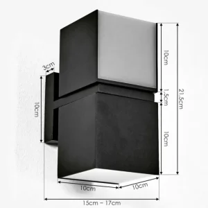 hofstein Applique murale d'extérieur Swanek LED Noir, 1 lumière* Lampes Modernes