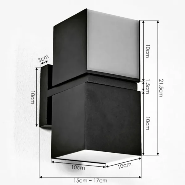 hofstein Applique murale d'extérieur Swanek LED Noir, 1 lumière* Lampes Modernes