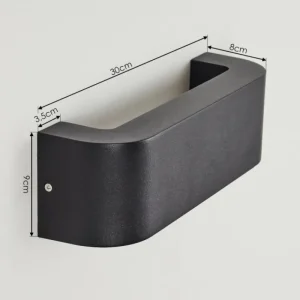 hofstein Applique murale d'extérieur Kirkhall LED Noir, 1 lumière* Lampes Modernes