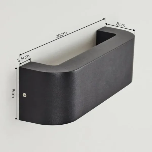 hofstein Applique murale d'extérieur Kirkhall LED Noir, 1 lumière* Lampes Modernes