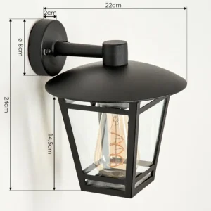 hofstein Applique murale d'extérieur Ausipar Noir, 1 lumière* Lampes Modernes