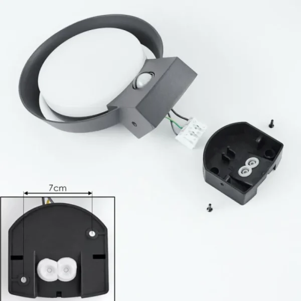 hofstein Applique murale d'extérieur Kelo LED Anthracite, 1 lumière, Détecteur de mouvement* Lampes Modernes