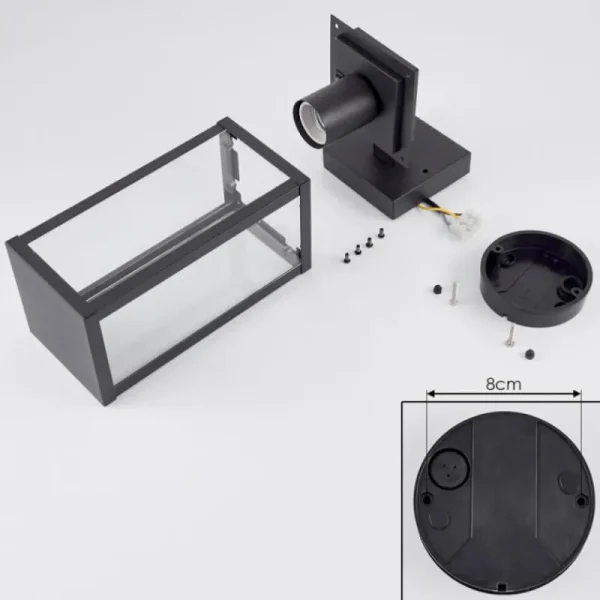 hofstein Applique murale d'extérieur Lapa Noir, 1 lumière* Lampes Modernes