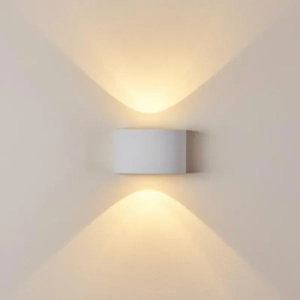 hofstein Applique murale d'extérieur Windhoek LED Blanc, 2 lumières* Lampes Modernes