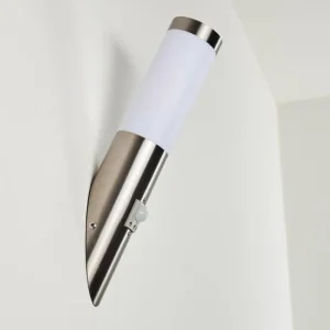 hofstein Applique murale d'extérieur Norburg Acier inoxydable, 1 lumière, Détecteur de mouvement* Lampes Modernes