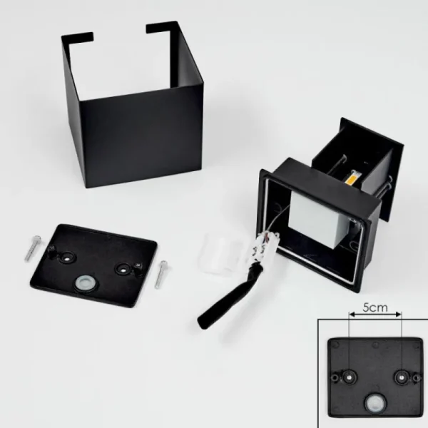 hofstein Applique murale d'extérieur Everton LED Noir, 2 lumières* Lampes Modernes