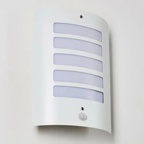 hofstein Applique murale d'extérieur Alslev Blanc, 1 lumière, Détecteur de mouvement* Lampes Modernes