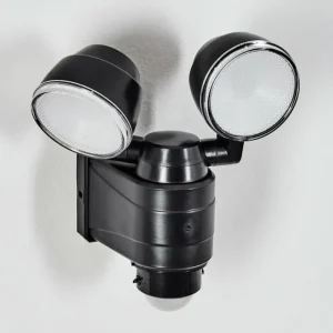 hofstein Applique murale d'extérieur Anyarhwi LED Noir, 2 lumières, Détecteur de mouvement* Lampes Modernes