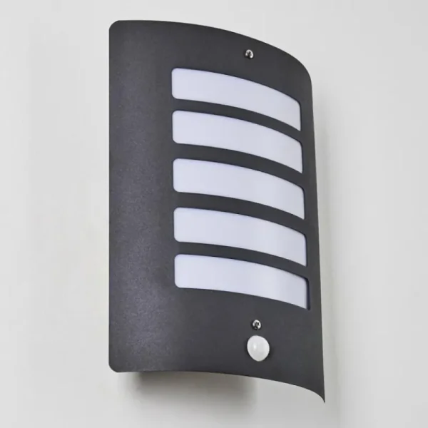 hofstein Applique murale d'extérieur Alslev Anthracite, 1 lumière, Détecteur de mouvement* Lampes Modernes