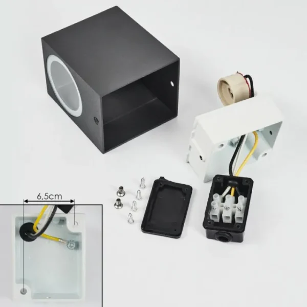 hofstein Applique murale d'extérieur Skaabu Noir, Blanc, 1 lumière* Lampes Modernes