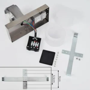 hofstein Applique murale d'extérieur Tiarp LED Nickel mat, 2 lumières, Détecteur de mouvement* Lampes Modernes