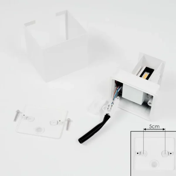 hofstein Applique murale d'extérieur Everton LED Blanc, 2 lumières* Lampes Modernes