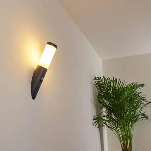 hofstein Applique murale d'extérieur Gaborone Anthracite, 1 lumière, Détecteur de mouvement* Lampes Modernes