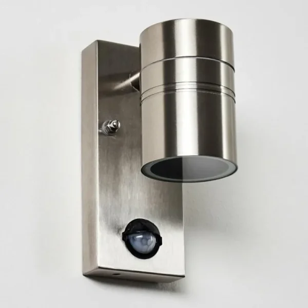 hofstein Applique murale d'extérieur Froslev LED Chrome, 1 lumière, Détecteur de mouvement* Lampes Modernes