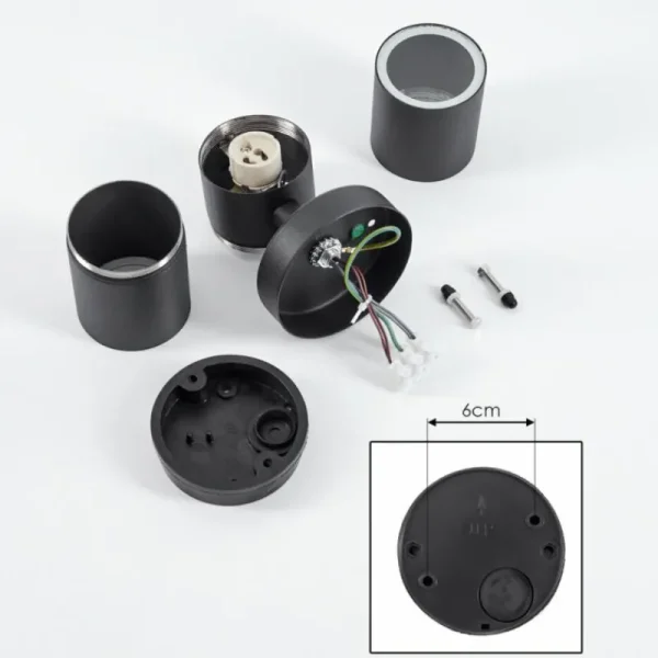 hofstein Applique murale d'extérieur Koila Noir, 2 lumières* Lampes Modernes