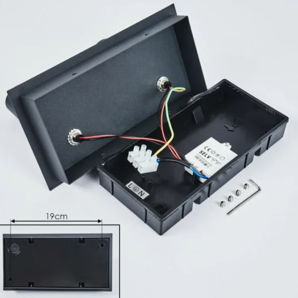 hofstein Applique murale d'extérieur Saeter LED Noir, 2 lumières* Lampes Modernes