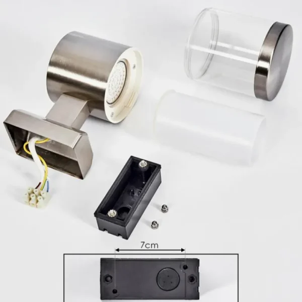 hofstein Applique murale d'extérieur Leon LED Nickel mat, 1 lumière* Lampes Modernes
