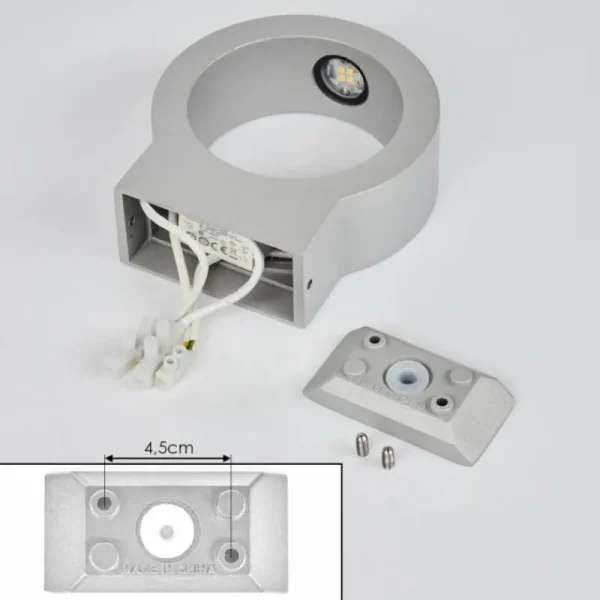 hofstein Applique murale d'extérieur Azervadinha LED Argenté, 1 lumière* Lampes Modernes