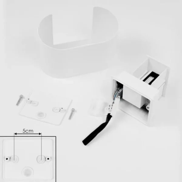 hofstein Applique murale d'extérieur Everton LED Blanc, 2 lumières* Lampes Modernes