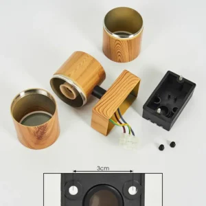 hofstein Applique murale d'extérieur Tenvik Brun, Couleur bois, Noir, 2 lumières* Lampes Modernes