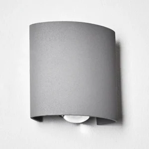 hofstein Applique murale d'extérieur Abaiang LED Gris, 1 lumière* Lampes Modernes
