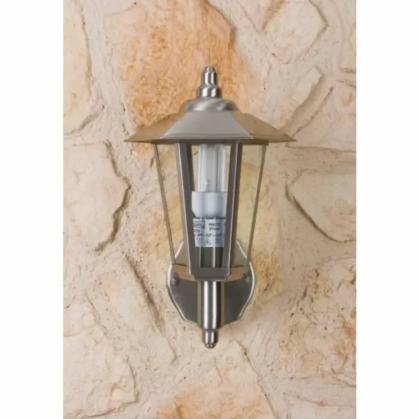 hofstein Applique murale d'extérieur Moskau Acier inoxydable, Transparent, 1 lumière* Lampes Modernes