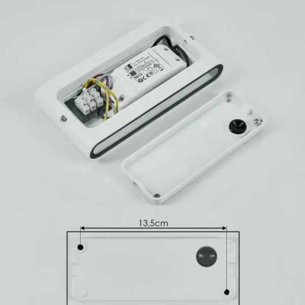 hofstein Applique murale d'extérieur Tammisaari LED Transparent, Blanc, 1 lumière* Lampes Modernes
