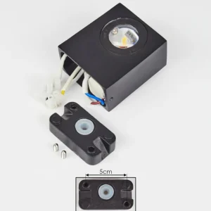 hofstein Applique murale d'extérieur Curvel LED Noir, 2 lumières* Lampes Modernes