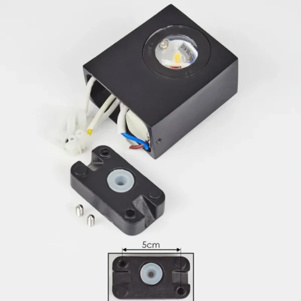 hofstein Applique murale d'extérieur Curvel LED Noir, 2 lumières* Lampes Modernes