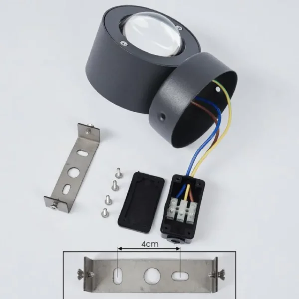 hofstein Applique murale d'extérieur Andersro LED Noir, 2 lumières* Lampes Modernes