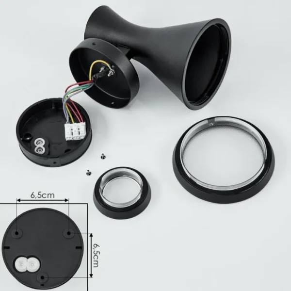 hofstein Applique murale d'extérieur Verberie Noir, 2 lumières* Lampes Modernes