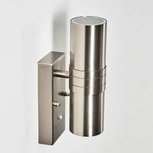 hofstein Applique murale d'extérieur Satava LED Nickel mat, 2 lumières* Lampes Modernes