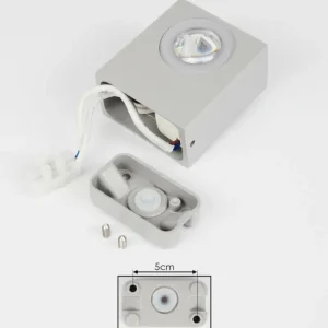 hofstein Applique murale d'extérieur Curvel LED Argenté, 2 lumières* Lampes Modernes