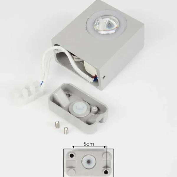 hofstein Applique murale d'extérieur Curvel LED Argenté, 2 lumières* Lampes Modernes