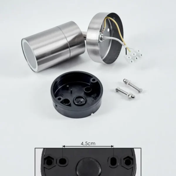 hofstein Applique murale d'extérieur Corneda Acier inoxydable, 1 lumière* Lampes Modernes