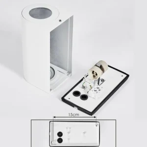 hofstein Applique murale d'extérieur Boda Blanc, 2 lumières* Lampes Modernes