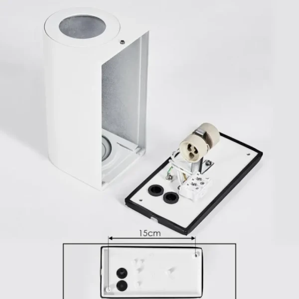 hofstein Applique murale d'extérieur Boda Blanc, 2 lumières* Lampes Modernes