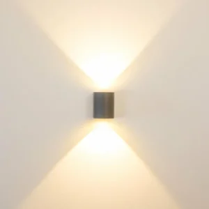 hofstein Applique murale d'extérieur Mora LED Gris, 2 lumières* Lampes Modernes