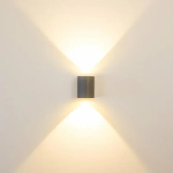 hofstein Applique murale d'extérieur Mora LED Gris, 2 lumières* Lampes Modernes